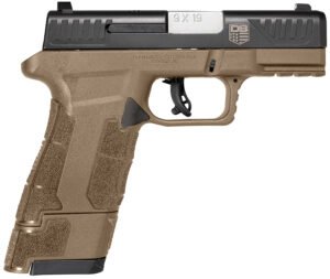 Diamondback DB0300P061 AM2  Sub-Compact Frame 9mm Luger 17+1, 3.50" Stainless Steel Barrel, Black Nitride Serrated Stainless Steel Slide, Flat Dark Earth Polymer Frame w/Picatinny Rail & Polymer Grip