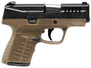 Savage Arms 67007 Stance 9mm Luger 8+1 3.20" Stainless Steel Barrel, Black Nitride Ported/Serrated Steel Slide, Flat Dark Earth Polymer Frame, Interchangeable Backstrap Grip, Ambidextrous