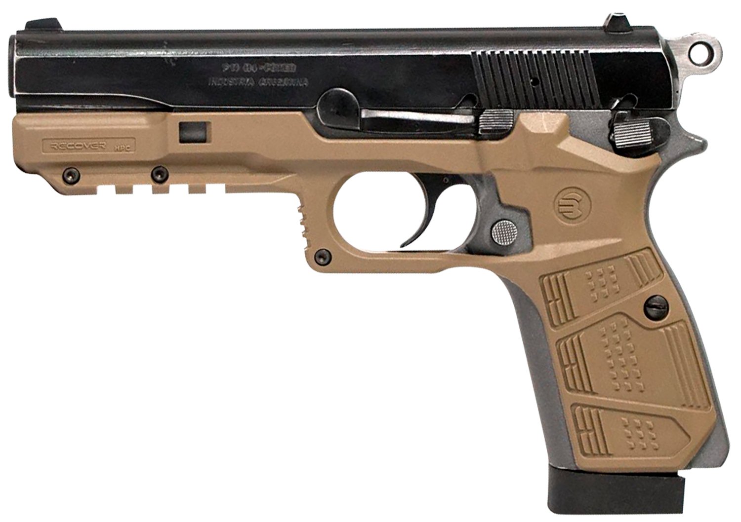 Recover Tactical HPC-02 Grip & Rail System Tan Polymer Picatinny for Browning Hi-Power