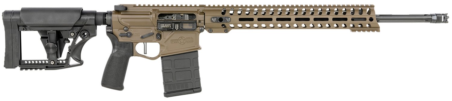 Patriot Ordnance Factory 01737 Rogue Prescott 6.5 Creedmoor 20" DI 20+1 Patriot Brown Rec/14.50" Renegade M-LOK Stainless Steel Fluted Barrel Black Adjustable Stock Black Polymer MFT Grip Right Hand