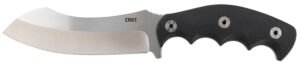 CRKT 2866 Catchall  5.51" Fixed Sheepsfoot Plain Brushed Satin 8Cr13MoV SS Blade/Black GRN w/Rubber Overlay Handle Includes Sheath