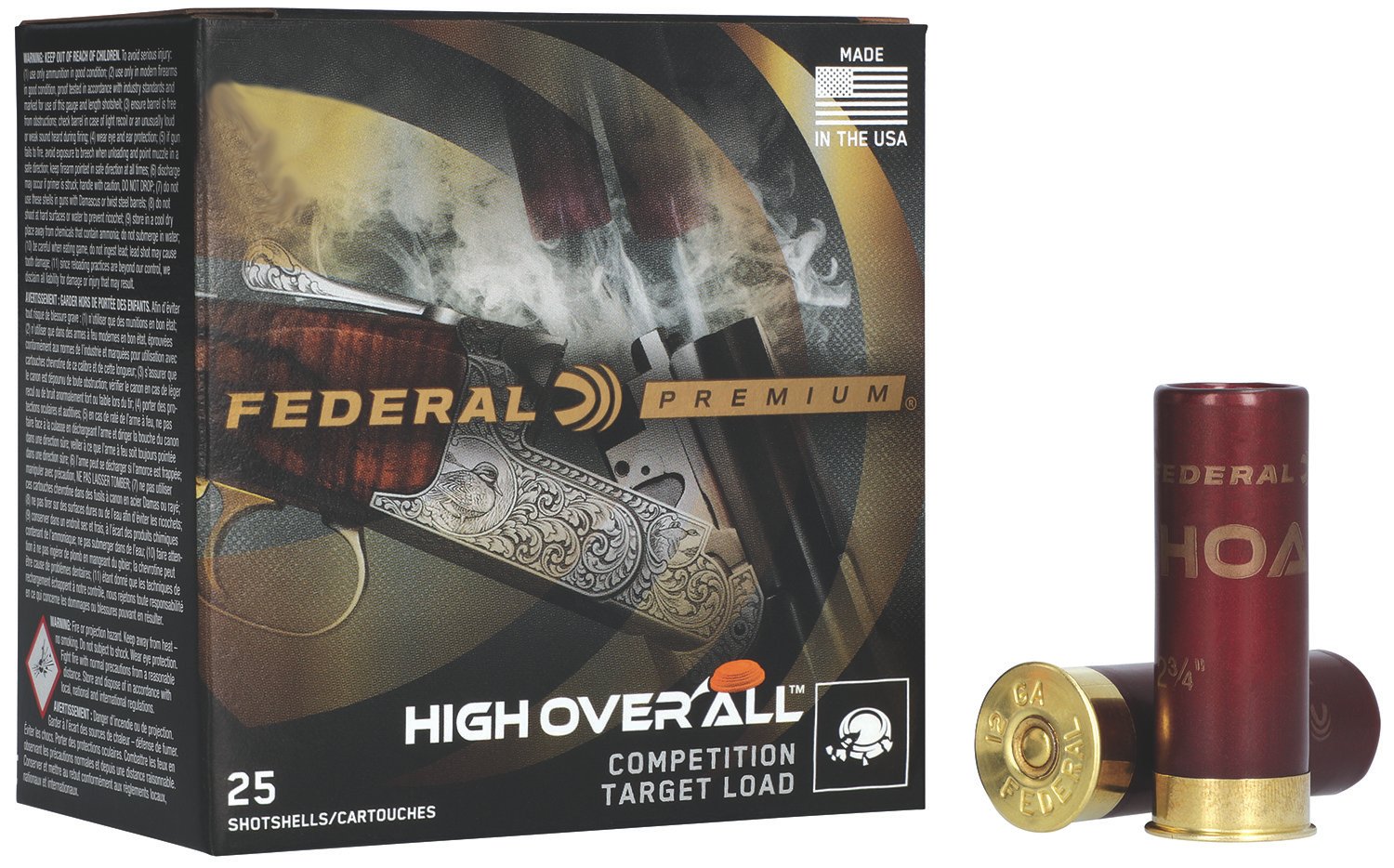 Federal HOA208 Premium High Over All 20Gauge 2.75" 7/8oz 8Shot 25 Per Box/10 Case