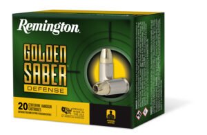Remington Ammunition 27607 Golden Saber Defense 40S&W 165gr Brass Jacketed Hollow Point 20 Per Box/25 Case