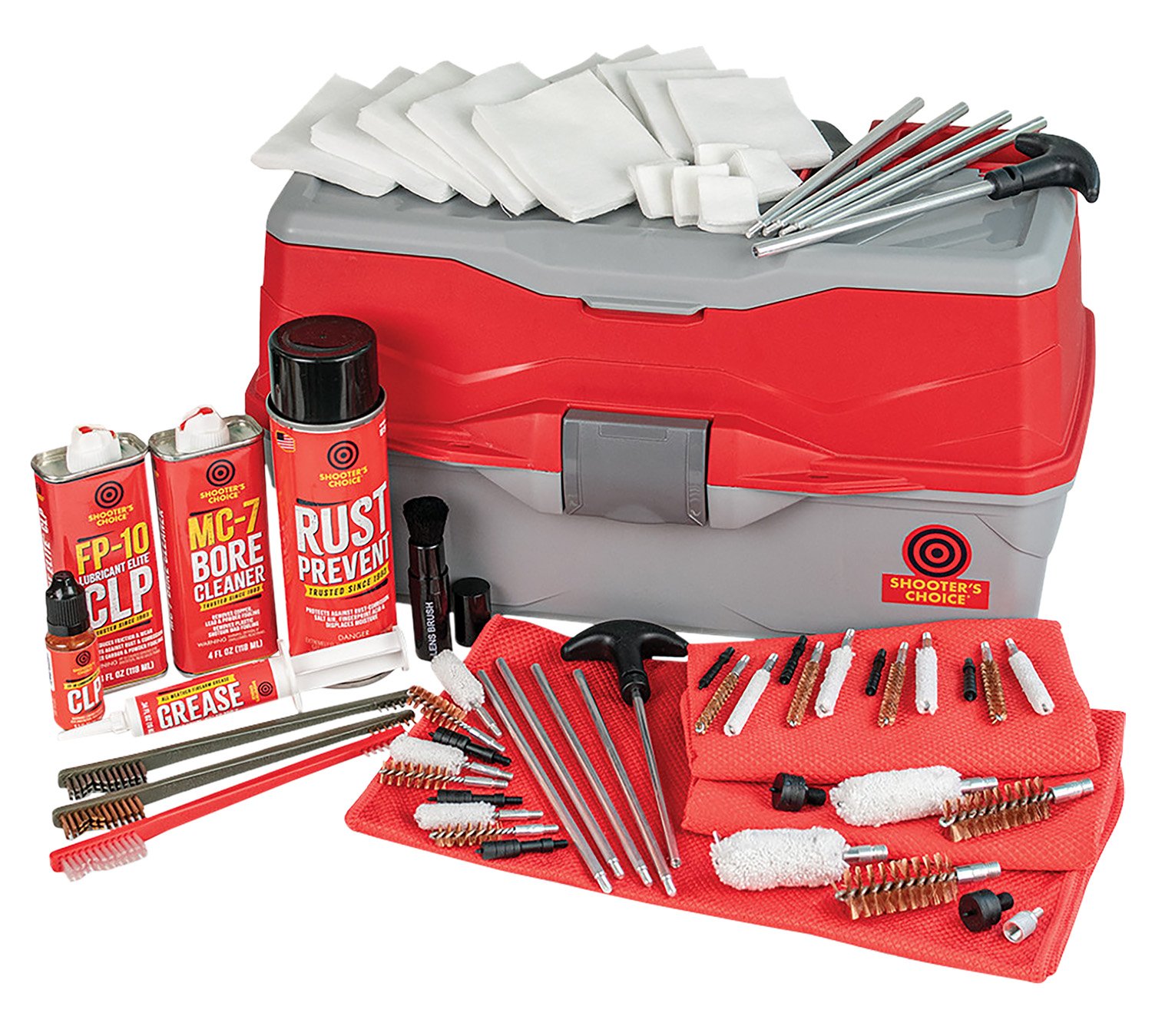 Shooters Choice 900MC Bullseye Box Cleaning Kit Multi-Caliber/12 Gauge Firearm Type Universal Nylon/Bronze/Stainless Steel Bristle