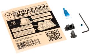 Strike Industries P320SIGHTSSH Strike Iron Sights  Black/Blank Front Sight Black/Blank Rear Sight Sig Sauer P320 with Rear Dovetail Suppressor Height