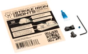 Strike Industries P320SIGHTSSTN Strike Iron Sights  Black/Blank Front Sight Black/Blank Rear Sight Sig Sauer P320 with Rear Dovetail Standard Height