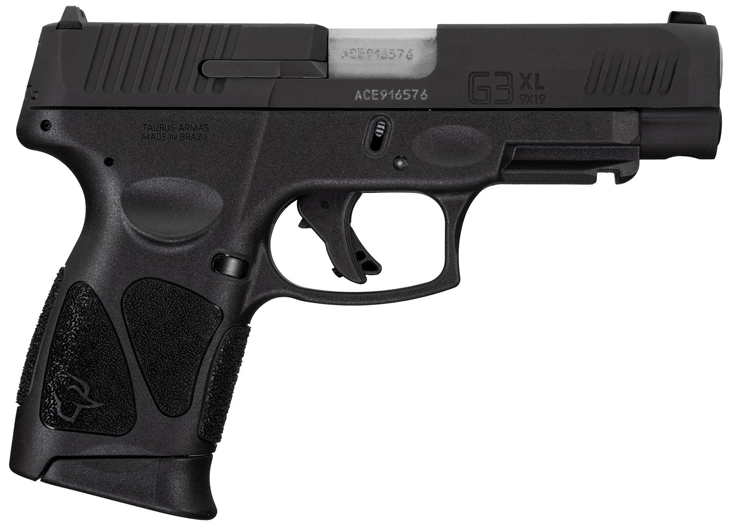 Taurus 1G3XLSR9041 G3XL Compact Frame 9mm Luger 12+1 4" Matte Stainless Steel Barrel, Matte Black Tenifer Serrated Steel Slide, Black Polymer Frame w/Picatinny Rail, Black Polymer Grip, Right Hand