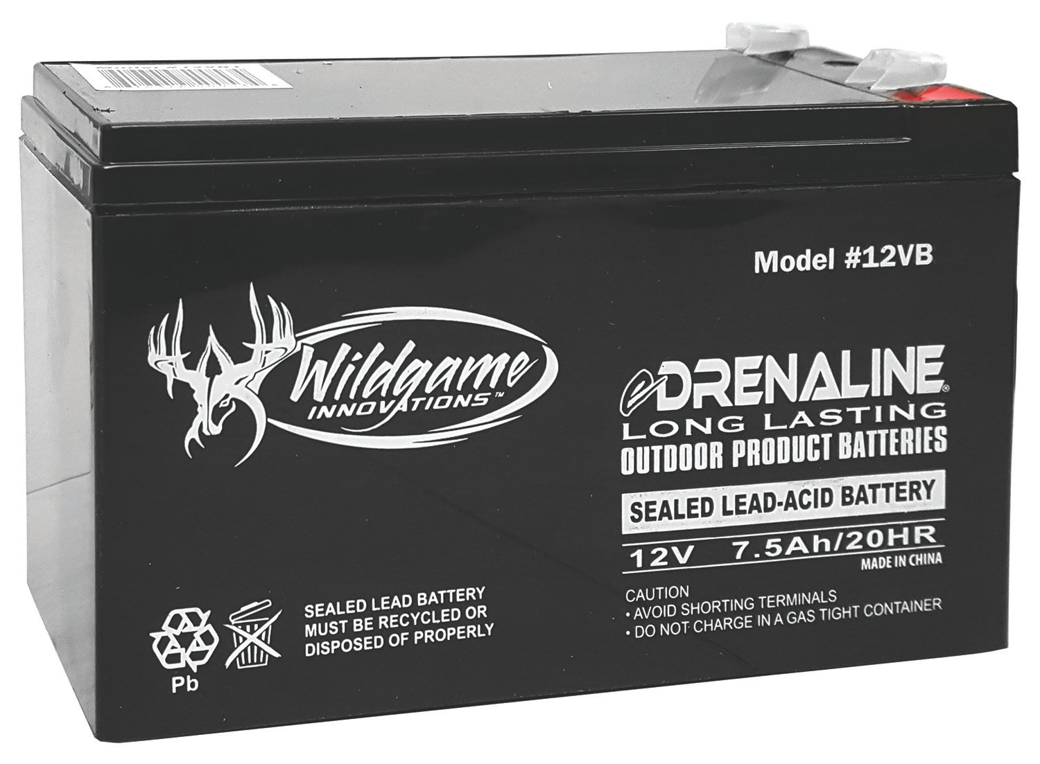 Wildgame Innovations WGIWGIBT0011 Edrenaline Rechargeable Battery Black 12.0 Volts