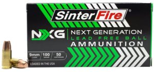 SinterFire Inc SF9100NXG Next Generation (NXG)  9mmLuger 100gr Lead Free Ball 50 Per Box/20 Case