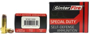 SinterFire Inc SF38110SD Special Duty (SD)  38Special 110gr Lead Free Frangible Hollow Point 20 Per Box/10 Case