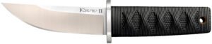 Cold Steel CS-17DB Kyoto II 3.38" Fixed Plain Tanto 8Cr13MoV SS Blade/Black Contoured Kray-Ex Handle