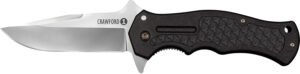 Cold Steel CS20MWCB Crawford 1 3.50" Folding Clip Point Plain 4034 SS Blade Black w/Traction Inlays GRN Handle Includes Pocket Clip