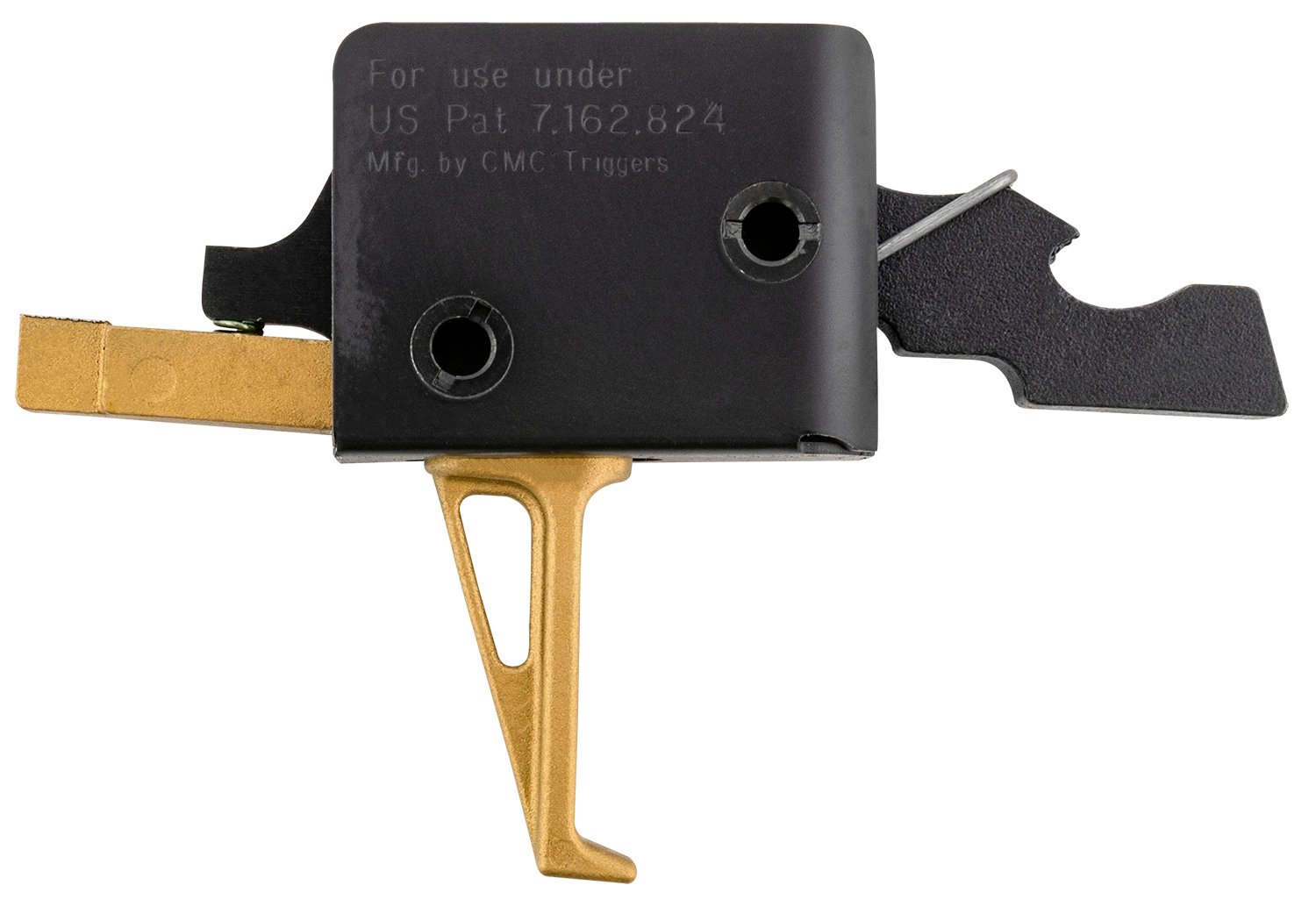 CMC Triggers 91503GF Drop-In Gold Finger Single-Stage Flat Trigger w/ 3-3.50 lbs Draw Weight & Gold Finish