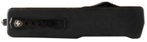 Templar Knife MZBR121 Premium Weighted  Slim 3.16" OTF Dagger Plain Black Oxide Stonewashed D2 Steel Blade, 4.93" Black Aluminum/Rubber Handle