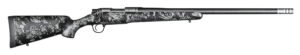 Christensen Arms 8010612700 Ridgeline FFT Full Size 22-250 Rem 4+1, 20" Stainless Steel Threaded Barrel, Stainless Aluminum Receiver, Black w/Gray Accents Fixed Sporter w/Flash Forged Technology Stock