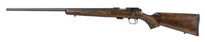 CZ-USA 02391 CZ 457 American Full Size 22 WMR 5+1 24" Black Nitride Black Nitride Steel Receiver Turkish Walnut Fixed American Style Stock Left Hand