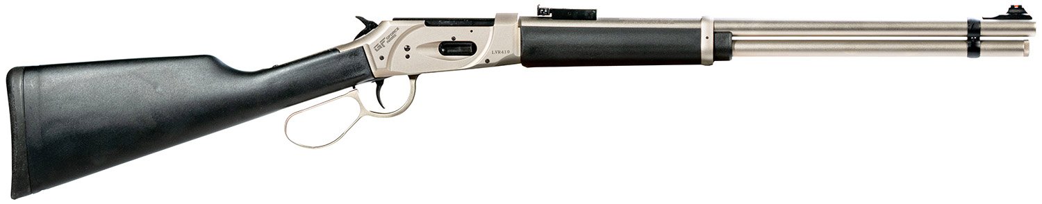 Gforce Arms GFLVR20SS Saddlehorn Full Size 410 Gauge Lever 2.50" 7+1 20" Stainless Steel Barrel, Stainless Aluminum Receiver, Fixed Black Synthetic Stock, Right Hand