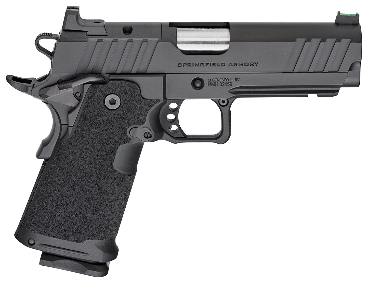 Springfield Armory PH9117AOS Prodigy 9mm Luger 20+1/17+1 4.25" Bull Barrel, Black Cerakote Carbon Steel Frame w/Picatinny Acc. Rail, Optic Ready Slide, Polymer Grip, Fiber Optic Sight