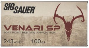 Sig Sauer V243SP10020 Venari  243Win 100gr Soft Point 20 Per Box/10 Case