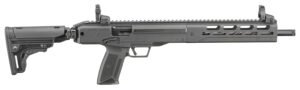 Ruger 19300 LC Carbine  5.7x28mm 16.25" Threaded Barrel 20+1, Black, Folding Stock, OEM Flip-Up Sights