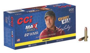 CCI 958 Maxi-Mag Varmint 22WMR 40gr Jacketed Hollow Point 200 Per Box/10 Case