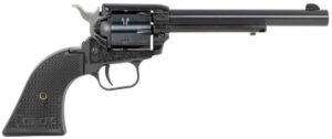 Heritage Mfg RR22MB6PG Rough Rider  22 LR/22 WMR 6 Shot, 6.50" Black Steel Barrel, Black Cerakote Zinc Alloy Frame, Black Cerakote Cylinder, Black Polymer Grip, Hammer/Thumb Safety, Exposed Hammer