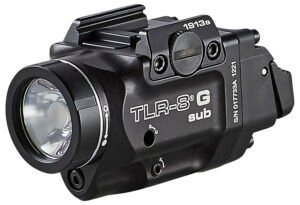 Streamlight 69438 TRL-8 G Sub Gun Light with Green Laser Black Anodized 500 Lumens White LED 1913 Short Rail Pistol