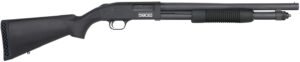 Mossberg 51605 590S  12 Gauge Pump 3" 9+1 18.50" Matte Blued Steel Barrel, Matte Blued Optic Ready Receiver, Fixed Black Synthetic Stock, Right Hand