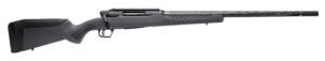 Savage Arms 57897 Impulse Mountain Hunter 6.5 PRC 2+1 24" Carbon Fiber Threaded Barrel Black Aluminum Receiver w/Picatinny Rail, Gray AccuStock Synthetic Stock, Ambidextrous