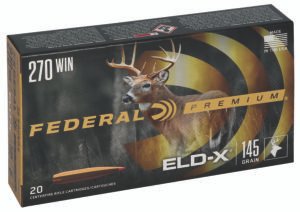 Federal P270ELDX1 Premium ELD-X 270Win 145gr 20 Per Box/10 Case