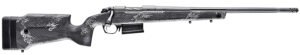 Bergara Rifles B14SM759 B-14 Crest 6.5 PRC 3+1 20" Fluted/Threaded, Sniper Gray Cerakote Barrel/Rec, Monte Carlo Carbon Fiber Stock with Black & Gray Splatter, Omni Muzzle Brake