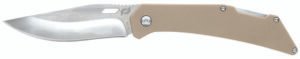 Schrade 1159301 Slingshot Lockback Folder 4" Recurve Clip Point/Satin AUS-10 Blade 5" G10 Handle