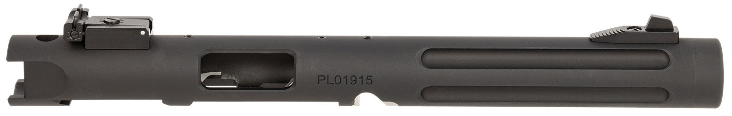 Tactical Solutions PLIV6TEMBRF Pac-Lite Barrel & Receiver 22 LR 6" Fluted Threaded Black Anodized Chrome Moly Steel, Fits Ruger 22/45/Mark IV/Mark IV 22/45