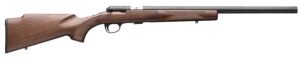 Browning 025253270 T-Bolt Target SR 17 HMR 10+1 20" Matte Blued Heavy Bull Threaded Barrel, Drilled & Tapped Matte Blued Steel Receiver, Grade I Black Walnut Target Style Fixed w/Raised Comb Stock