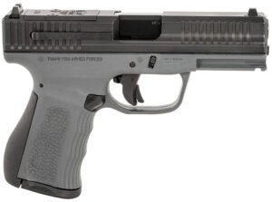 FMK FMKG49DG G3 9mm Luger 14+1 4" Stainless Steel Barrel, Black Optic Cut/Serrated Carbon Steel Slide, Dark Gray Polymer Frame w/Picatinny Rail, Black Backstrap Grip