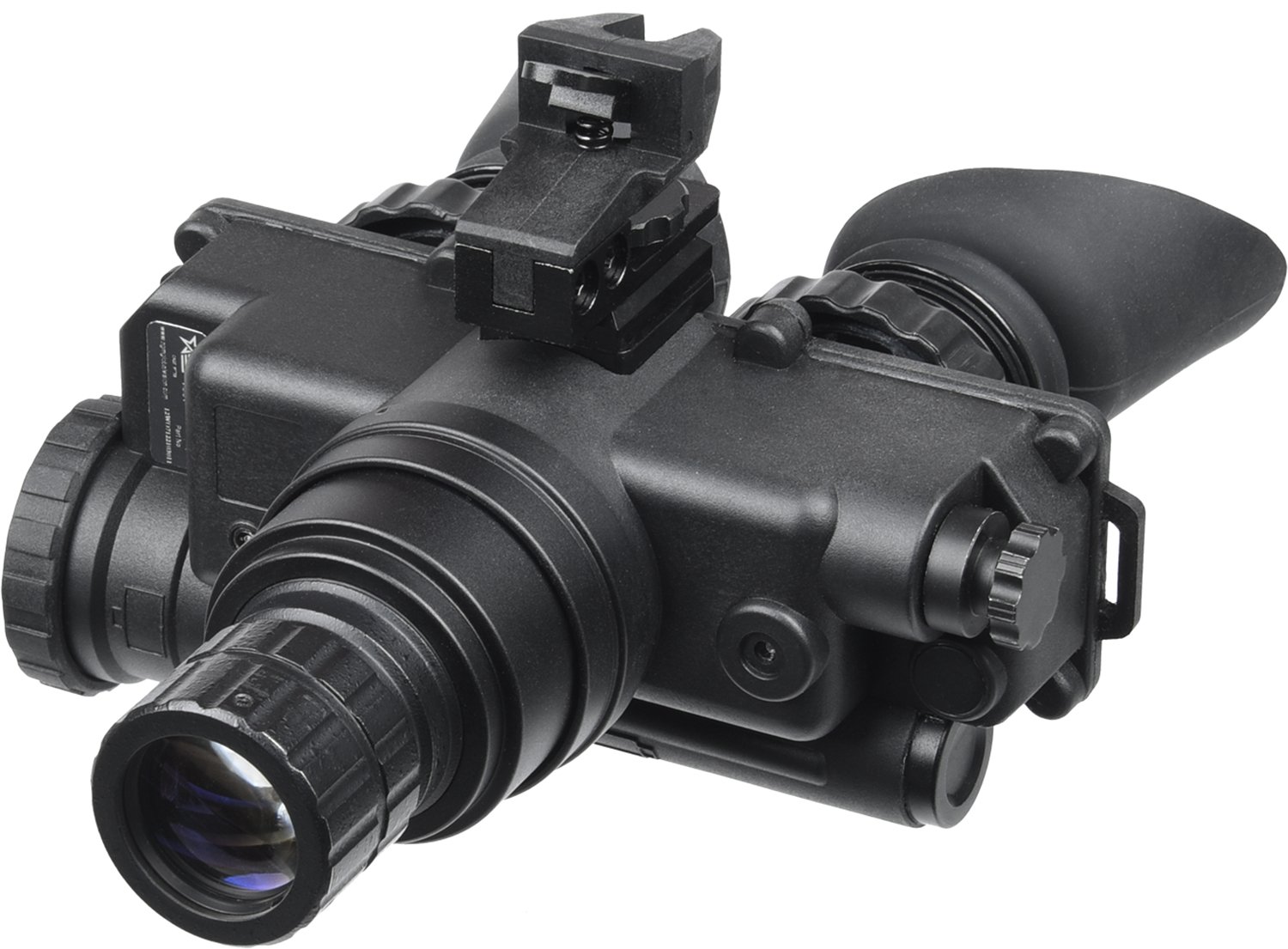 AGM Global Vision 12W7P122154211 Wolf-7 PRO NW1 Night Vision Goggles Black 1x 27mm, Generation 2+ Level 1, 45-54 lp/mm Resolution, White Filter