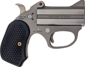 Bond Arms BAHB Honey B 380 ACP 2rd Shot 3" Matte Stainless Steel Frame, Black Extended B6 Resin Grips
