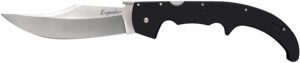 Cold Steel CS62MGC Espada  XL 7.50" Folding Clip Point Plain AUS-10A SS Blade/9.25" Black w/Polished Bolsters G10 Handle Includes Belt Clip
