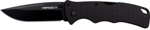 Cold Steel CSFLC3SP10A Verdict  3" Folding Spear Point Plain Black Matte AUS-10A SS Blade/Black G10 Handle Includes Belt Clip