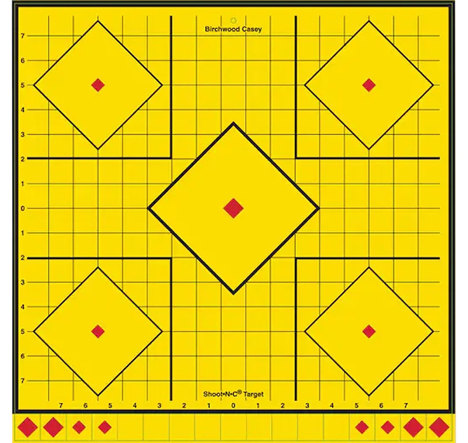Birchwood Casey LRSIT-5PK Long Range Self-Adhesive Paper Yellow 17.75" 5-Diamond 5 Pack