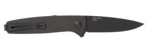 S.O.G SOG11150143 Twitch III 3.10" Folding Drop Point Plain Black TiNi 154CM SS Blade, Black Aluminum Handle