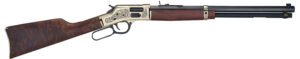 Henry H006GMD Side Gate Deluxe 357 Mag/38 Special 10+1 20" Blued Octagon Barrel, Engraved Polished Brass Rec, Semi-Fancy American Walnut Stock, Adj. Sight