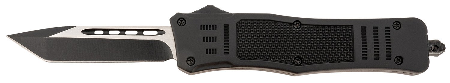 Steel River Knives T618BT Spartan Medium 3.25" Tanto Plain Black/Silver 440C SS Blade/ 4.50" Black Aluminum Zinc Alloy Handle
