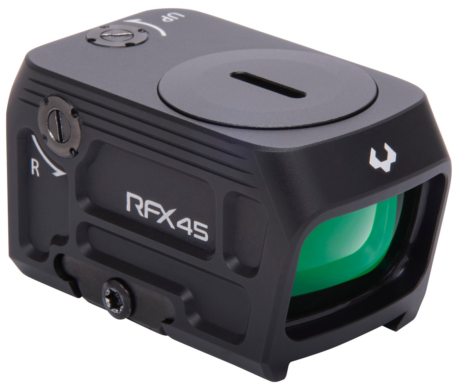 Viridian 9810058 RFX45 Black Anodized 1 x 24 mm x 15.5 mm 5 MOA Green Dot ACRO/Docter