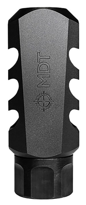 Mdt Sporting Goods Inc 103516BLK Elite Muzzle Brake 30 Cal (7.62mm), Black Steel, 3 Port, 5/8"-24 tpi