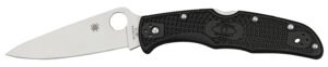 Spyderco C10FPBK Endura 4 Lightweight 3.75" Folding Plain Satin VG-10 SS Blade/Purple Bi-Directional Texturing FRN Handle Includes Pocket Clip