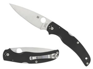 Spyderco C244GP Native Chief Lightweight 4.02" Folding Plain Stonewashed CTS BD1N SS Blade/Black Textured FRN Handle Includes Pocket Clip