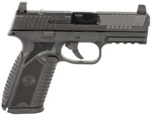 FN 66101381 510 MRD Full Size 10mm Auto 10+1, 4.10" Black Target Crown Steel Barrel, Black PVD Optic Cut/Serrated Steel Slide & Polymer Frame w/Picatinny Rail, Ambidextrous