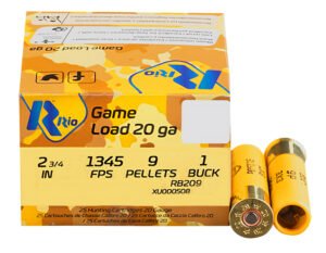 Rio Ammunition RB209 Royal Buck  20Gauge 2.75" 1 1/8oz 1Buck Shot 25 Per Box/10 Case