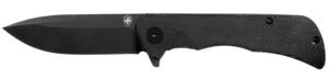 Templar Knife PFMBK321 Paladin  3.27" Folding Drop Point Plain Black Powder Coated D2 Steel Blade, 4.40" Black Micarta Handle